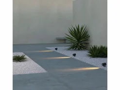 Sair XL - Foco LED redondo de 20 W IP65 2200 K - Luz de jardín para plantas o setos h38cm - Beneito faure Negro