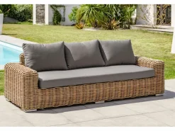 Paris Garden Salón de jardín 6 plazas en resina trenzada Marru00f3n Online