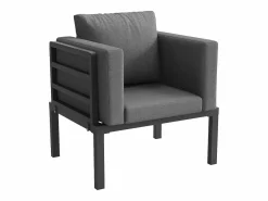 ModernLuxe Salones De Jardín|Salón de jardín, conjunto de muebles para 8 plazas, en hierro galvanizado, 1 sillón y 2 taburetes, sofá de esquina, mesa de comedor,