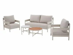 Salón de jardín de aluminio 4 plazas - Beige - LOMAM de^MYLIA Online