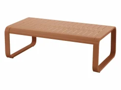 Salón de jardín de aluminio: 1 sofá de 3 plazas y 1 mesa de centro - con cojines beige - LOMIA de^MYLIA Outlet