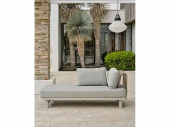 Dcb Garden Salón de jardín de esquina 6 plazas cuerda trenzada y aluminio Gris Clearance