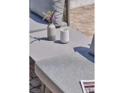 Paris Garden Salón de jardín de esquina 7 plazas de aluminio Gris Best