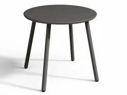 MYLIA Salones De Jardín|Salón de jardín de metal : 2 sillones bajos apilables y una mesa auxiliar