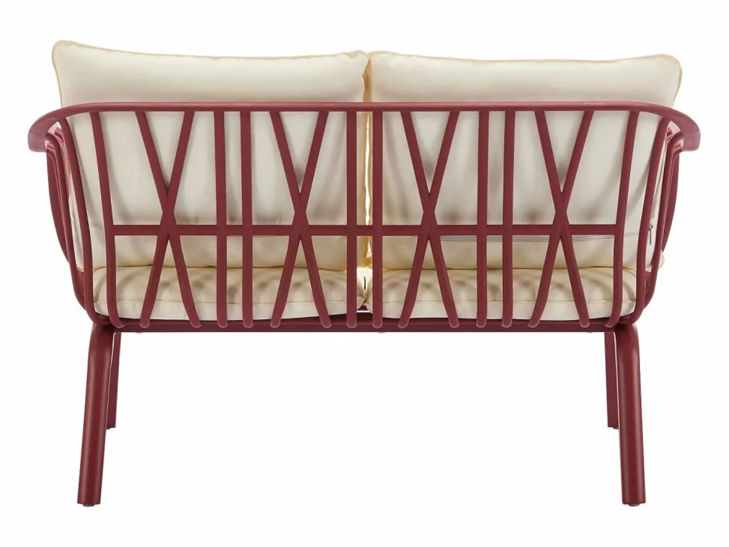 MYLIA Colección Rouge Passion|Salón de jardín de polipropileno y metal - Burdeos - LOYNA de