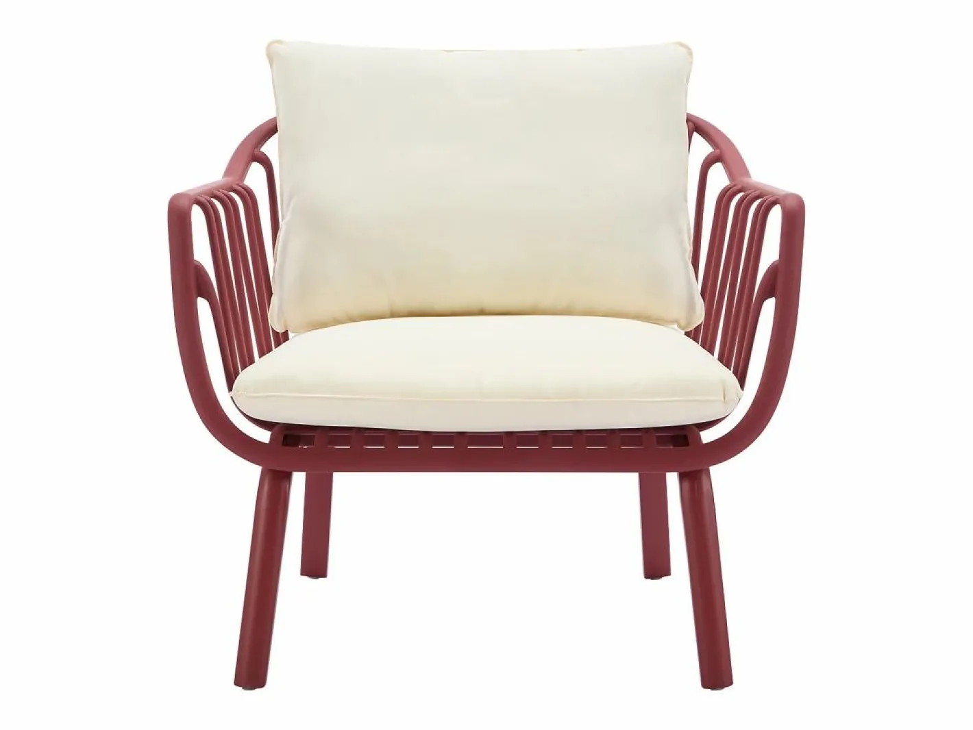 MYLIA Colección Rouge Passion|Salón de jardín de polipropileno y metal - Burdeos - LOYNA de