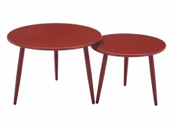 MYLIA Colección Rouge Passion|Salón de jardín de polipropileno y metal - Burdeos - LOYNA de