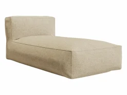MYLIA Salones De Jardín|Conjunto Sofá Y Sillón|Salón de jardín de tela - 1 sillón 1 esquinero 1 Chaise longue 1 puf - NOUMARA de