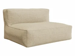 Salón de jardín de tela para 4 personas: 1 sofá, 1 Chaise longue y un puf - - NOUMARA de^MYLIA Hot