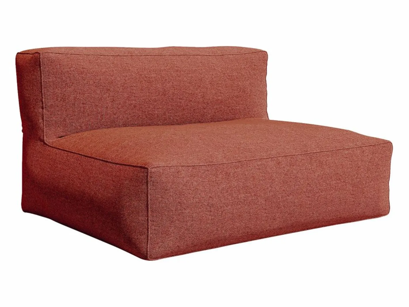 MYLIA Salón de jardín de tela : 1 sofá 1 sillón 1 esquinero 1 puff NOUMARA de Terracota Sale