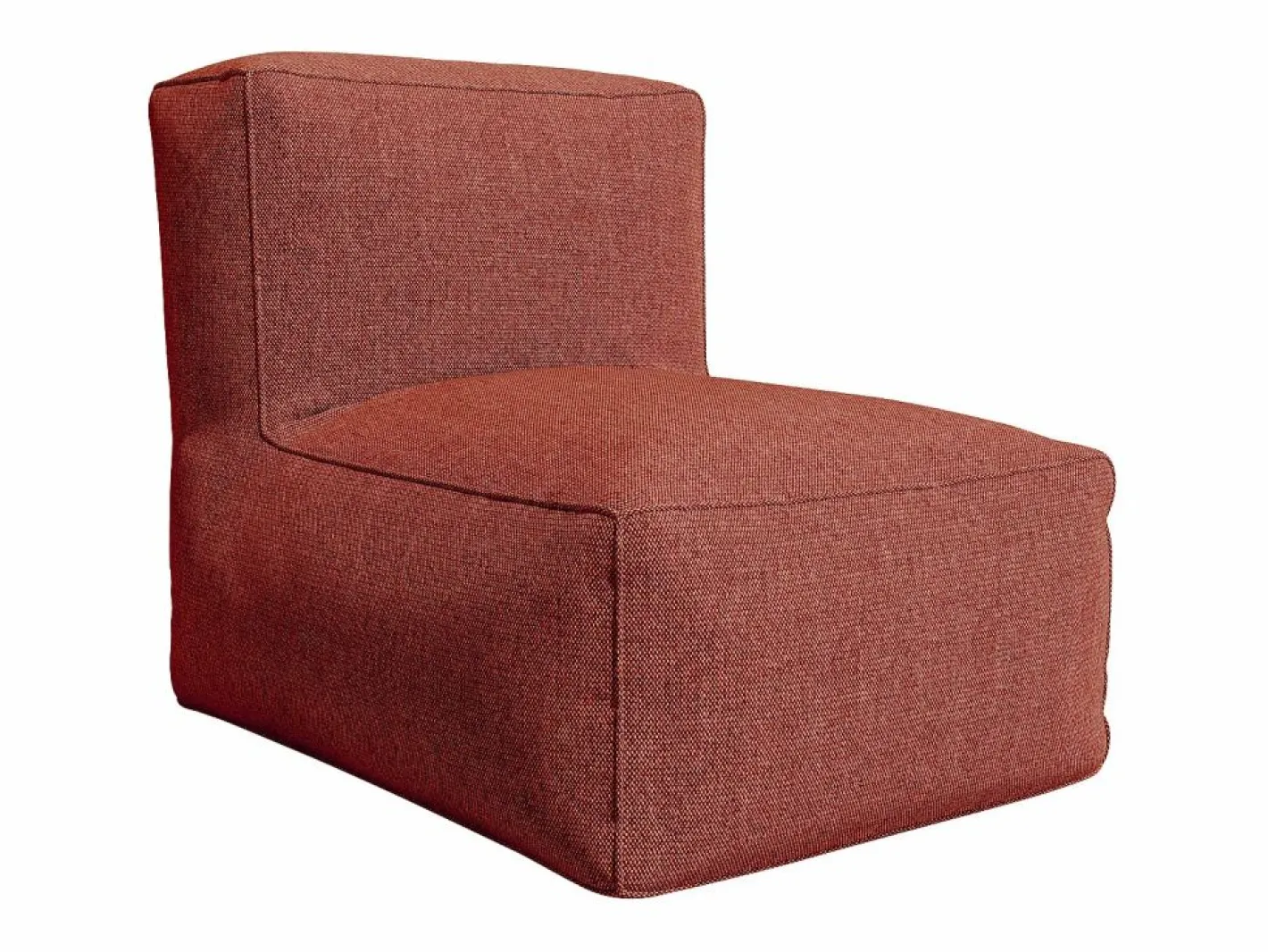 MYLIA Salón de jardín de tela : 1 sofá 1 sillón 1 esquinero 1 puff NOUMARA de Terracota Sale