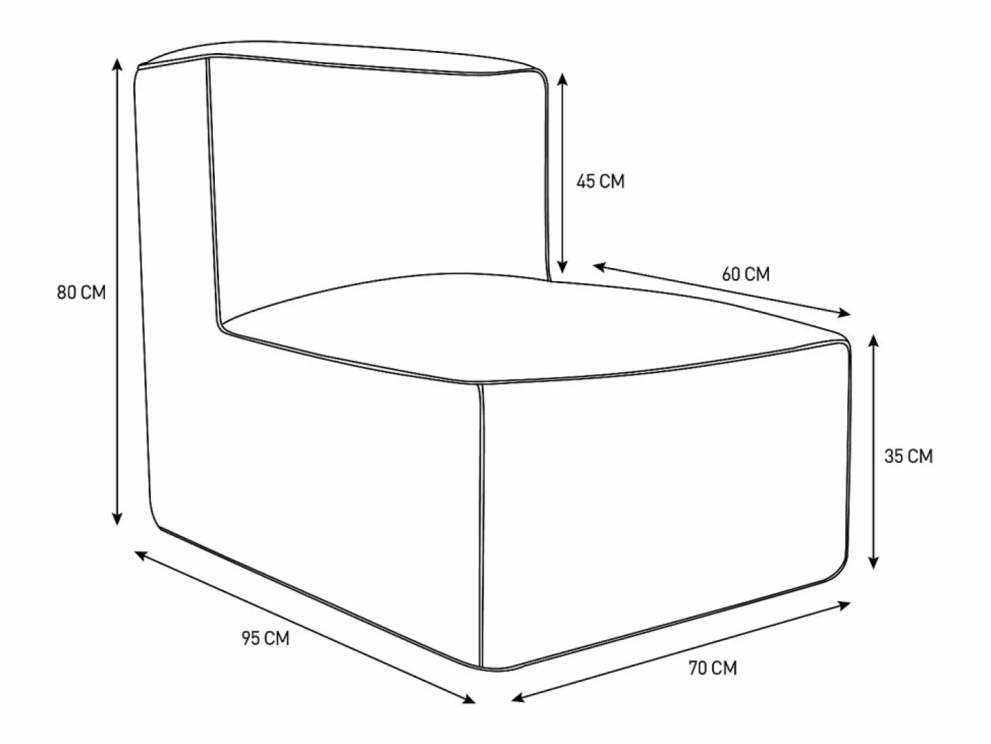 MYLIA Salón de jardín de tela : 1 sofá 1 sillón 1 esquinero 1 puff NOUMARA de Terracota Sale