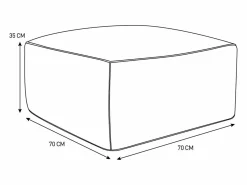 Salón de jardín de tela : 1 sofá, 2 sillones y un taburete - NOUMARA de^MYLIA Online