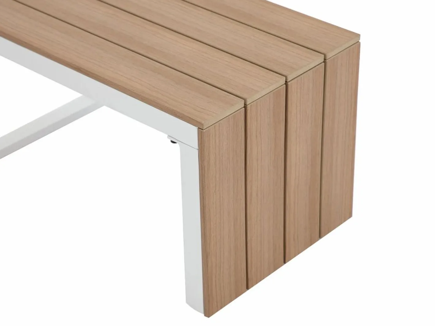 Salón de jardín modular de aluminio: 2 sofás y una mesa de centro - con cojines beige - BAMBAÏA de^MYLIA Sale