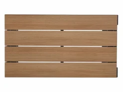 MYLIA Salones De Jardín|Salón de jardín modular de aluminio: 2 sofás y una mesa de centro - Antracita con cojines beige - BAMBAÏA de