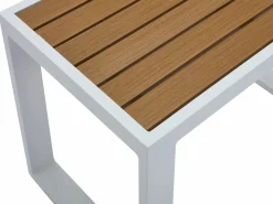 Salón de jardín modular de aluminio - Blanco con cojines beige - NOLLAY de^MYLIA Sale