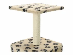 Garden Furniture Sara Teresa Rascador para gatos con poste de sisal 55 cm huellas Beige New