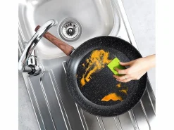 TDK IMPORT Material Y Utensilios De Cocina|Sartén Antiadherente de Granito de 32 cm con Mango Ergonómico y Fácil Limpieza