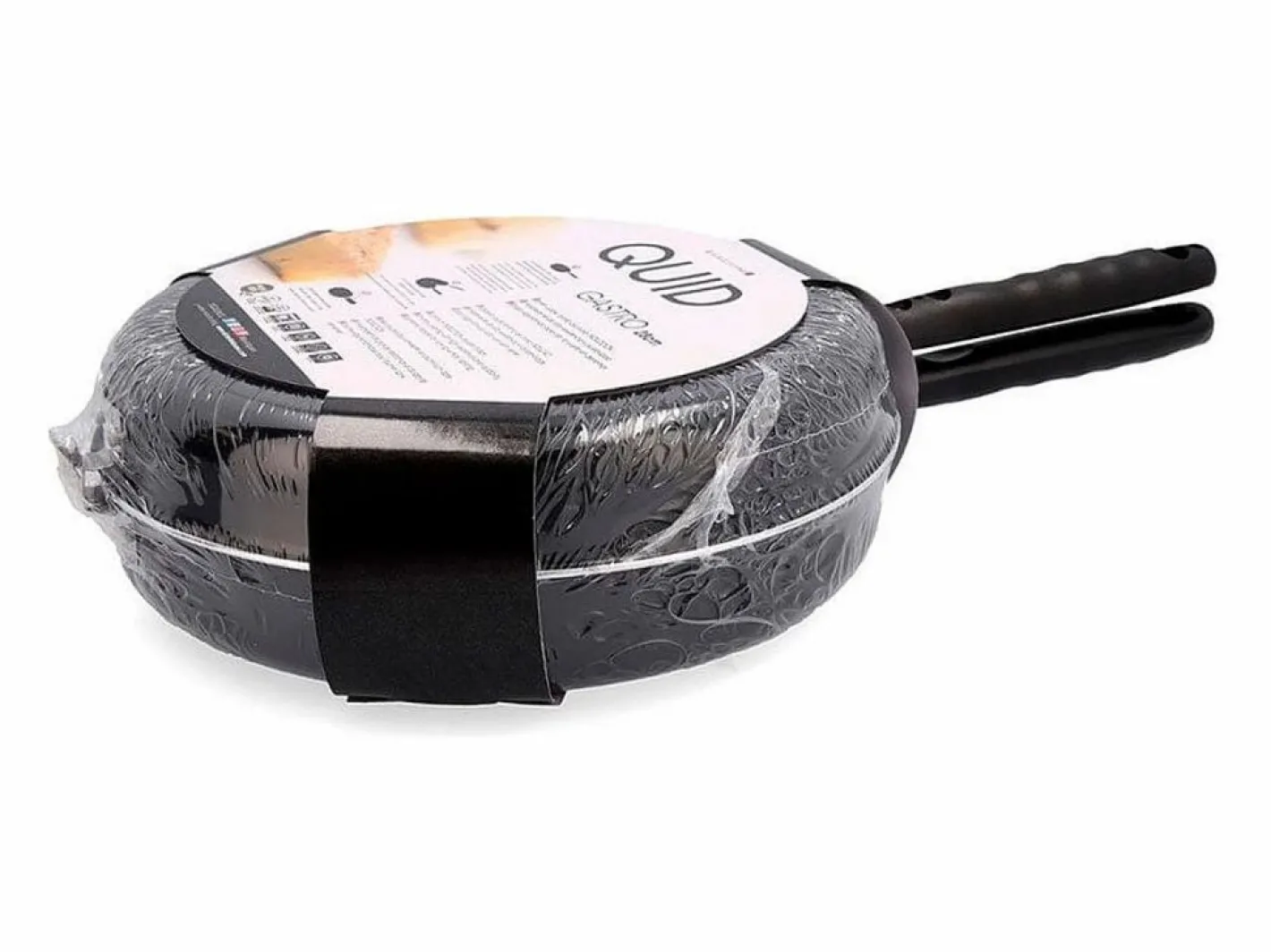 Sartén doble Gastro Fun Quid antiadherente Ø24 cm Negro New