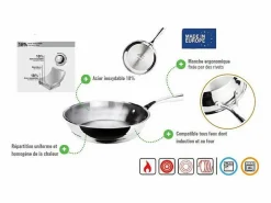 Material Y Utensilios De Cocina|Sartén Inoxibar Expert 51549 acero inoxidable inox Ø28 cm
