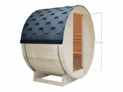 VOGUE SAUNA Sauna de exterior 2 plazas, Ancho 185 x Prof. 120 x Alt. 190 cm, ISOKYRO Color natural claro Best
