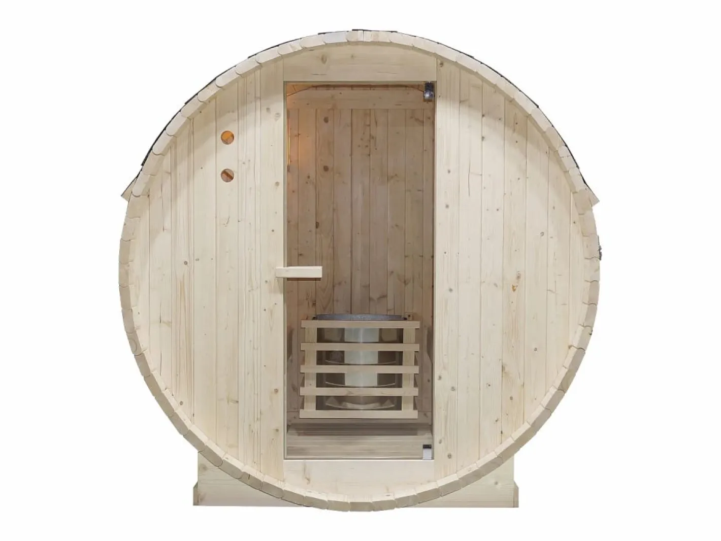 VOGUE SAUNA Sauna De Exterior|Sauna de exterior de 6 plazas, Ancho 185 x Prof. 220 x Alt. 190 cm, ISOKYRO