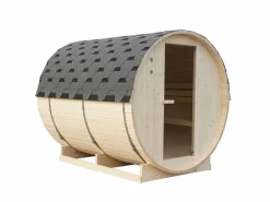 VOGUE SAUNA Sauna De Exterior|Sauna de exterior de 6 plazas, Ancho 185 x Prof. 220 x Alt. 190 cm, ISOKYRO
