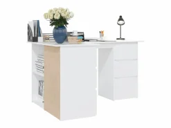 Savukoski Escritorio de esquina madera contrachapada 145x100x76 cm^Garden Furniture New