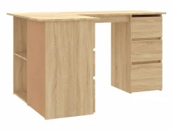 Savukoski Escritorio de esquina contrachapada color roble 145x100x76cm^Garden Furniture Clearance