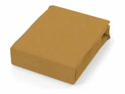 Sábana de algodón 57 hilos 240x290 cm mostaza LISO^Soleil d'ocre Discount