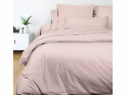 Soleil d'ocre Sábana de algodón percal 240x300 cm CAMILLE , por Songe de Camille Rosa Discount