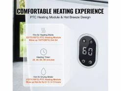 Secador de Toallas SucceBuy, Balde Calentador de Toallas 35L, Pantalla LED, Función Secado, Minutería,^ Hot