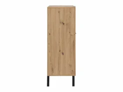 Vente-unique Escritorio Secreter|Secreter con 2 puertas y 3 cajones en MDF y metal, color natural - ERWIN