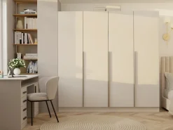 SENSO - Armario cachemire – 4 puertas – 200×200 cm – Tiradores dorados – Dormitorio^TOPESHOP Sale