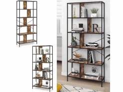 Vicco Separador de ambientes madera antigua 80x30x180 fyrk Marru00f3n Best