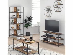 Vicco Separador de ambientes madera antigua 80x30x180 fyrk Marru00f3n Best
