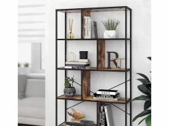 Vicco Separador de ambientes madera antigua 80x30x180 fyrk Marru00f3n Best