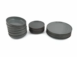 Servicio de vajilla, platos, platos, de porcelana de 18 piezas - - SANCHA^OZAIA Sale