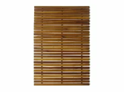 Set 2 alfombras de acacia para el baño, 80 x 50 cm ES967140 Marru00f3n Sale
