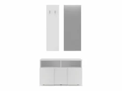 SET 3 piezas con pequeño mueble, perchero de pared y espejo Dama - H165 cm^Calicosy Hot