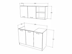Set Cocina Ara haaus, , L 120 cm Blanco Discount