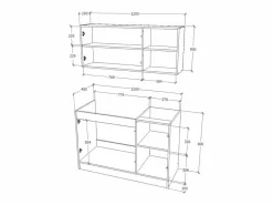Set Cocina Ara haaus, Roble Sonoma/Blanco, L 120 cm^ New
