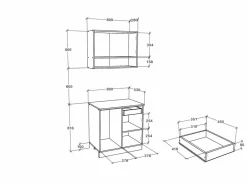 Set Cocina Berna haaus, Antracita/Blanco, L 80 cm^ Sale