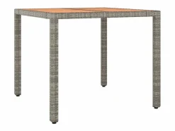 Clicnbuy Set comedor de jardín 3 piezas con cojines ratán sintético Gris Discount