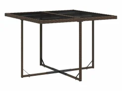 vidaxl Set comedor de jardín 5 piezas y cojines ratán sintético marrón Marru00f3n