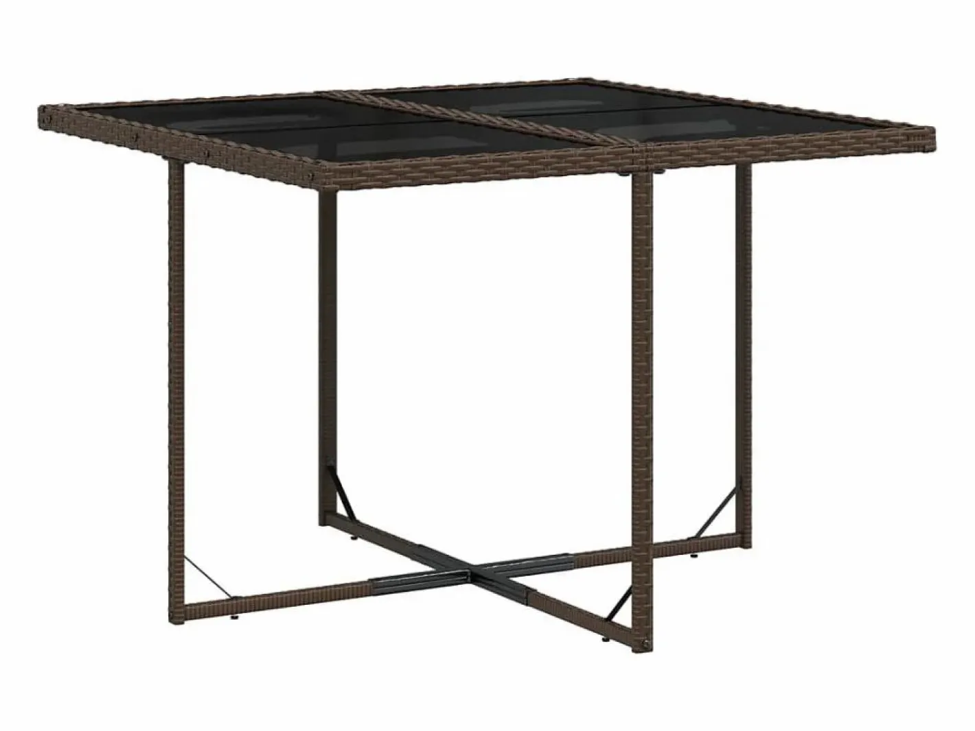 vidaxl Set comedor de jardín 5 piezas y cojines ratán sintético marrón Marru00f3n