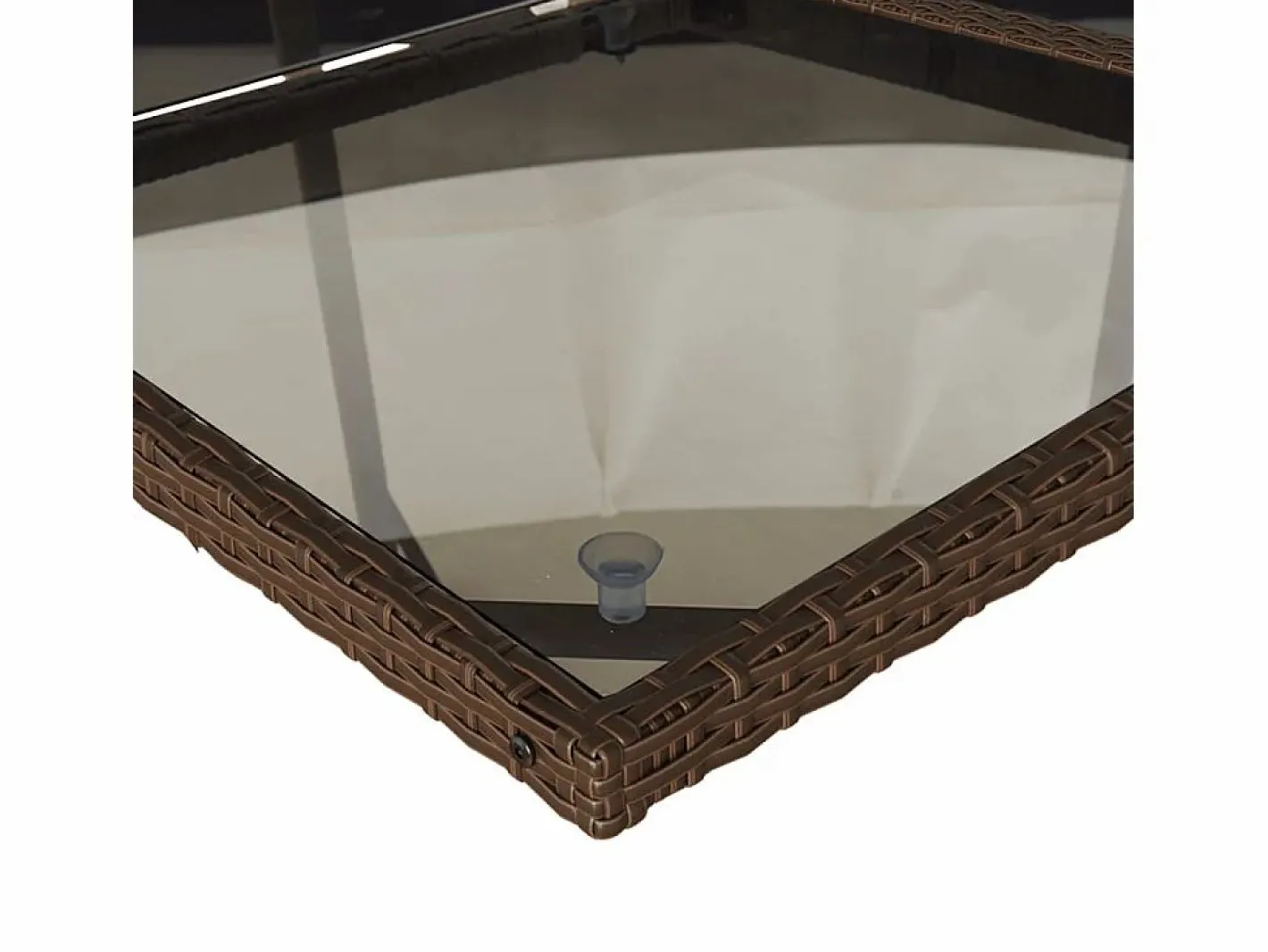 vidaxl Set comedor de jardín 5 piezas y cojines ratán sintético marrón Marru00f3n