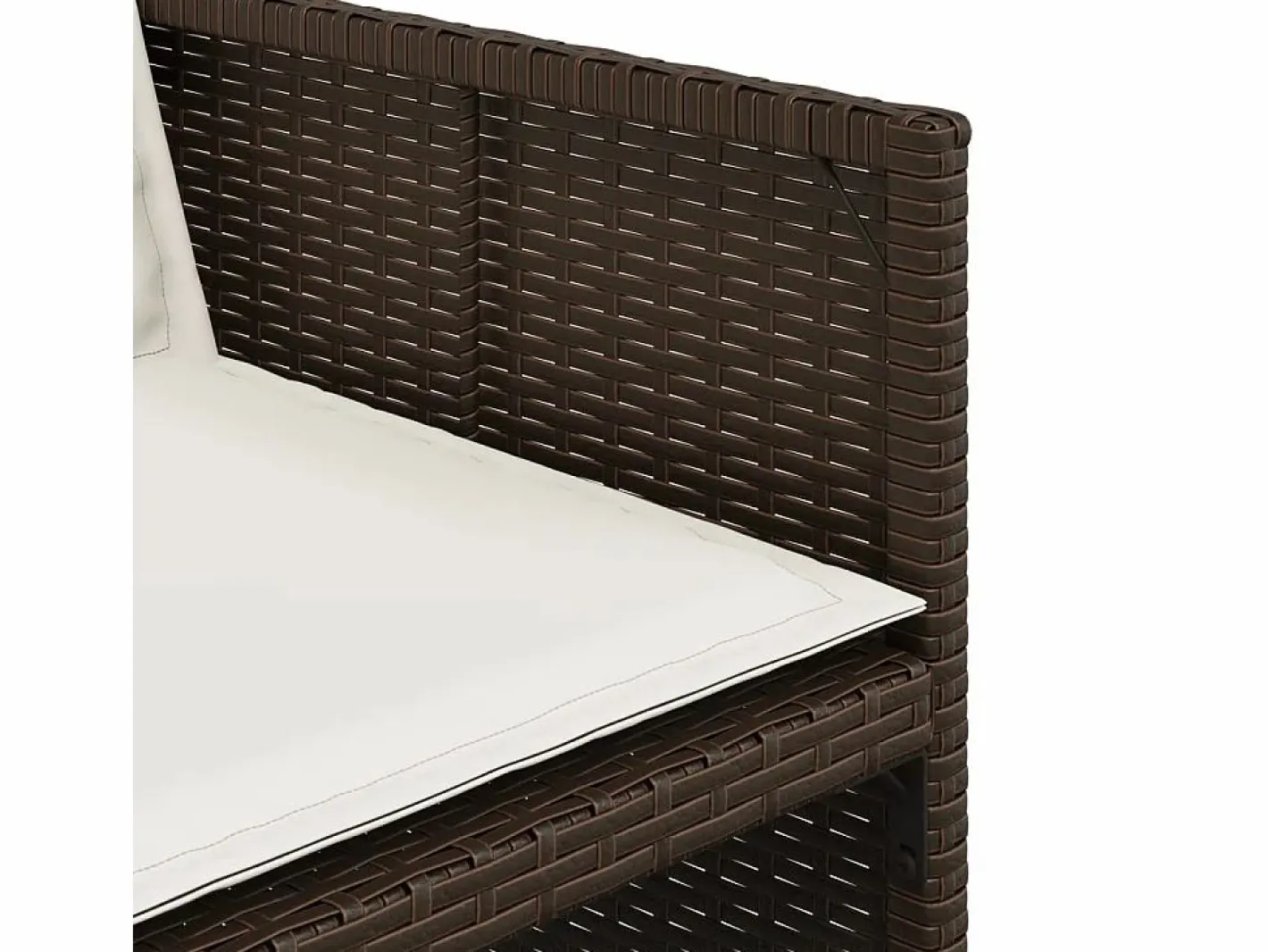 vidaxl Set comedor de jardín 5 piezas y cojines ratán sintético marrón Marru00f3n