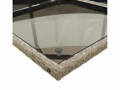 Set comedor jardín 7 piezas y cojines ratán sintético^Clicnbuy Best