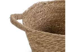 VS Venta-stock Accesorios De Almacenaje|Cesta|Set de 3 cestas Icia de fibra natural con asas